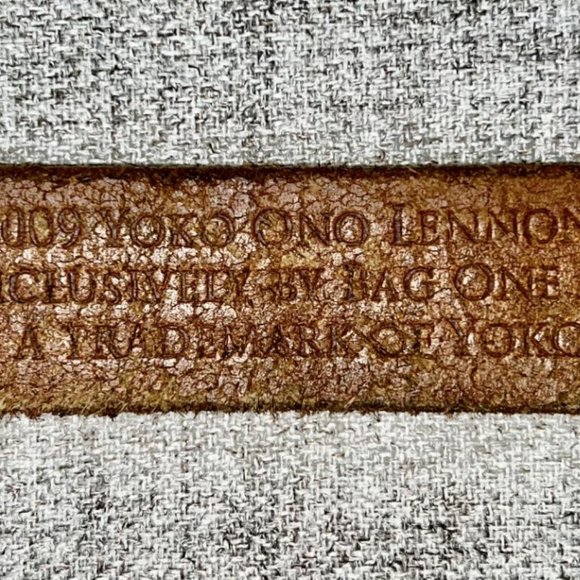 John Lennon Belt with Give Peace a Chance lyrics, Rare Vintage!